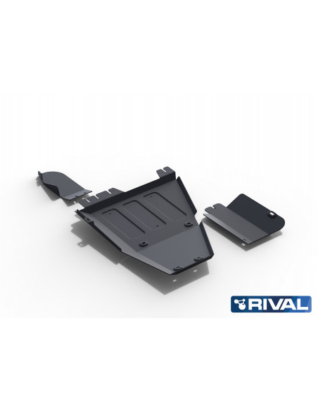 PROTECCIÓN CAJA TRANSFER+ADBLUE+SENSOR OXÍGENO ACERO 3 MM TOYOTA HILUX REVO RIVAL