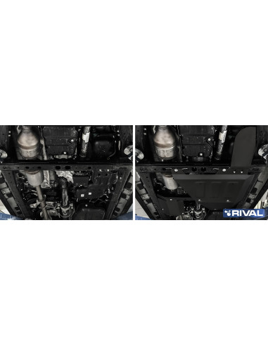PROTECCIÓN CAJA TRANSFER+ADBLUE+SENSOR OXÍGENO ACERO 3 MM TOYOTA HILUX REVO RIVAL