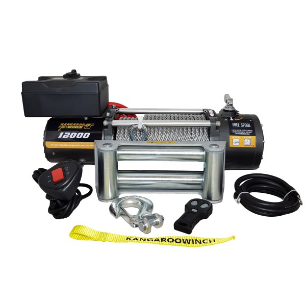 CABRESTANTE WINCH 12K (5440KG) 12V CABLE ACERO KANGAROO WINCH
