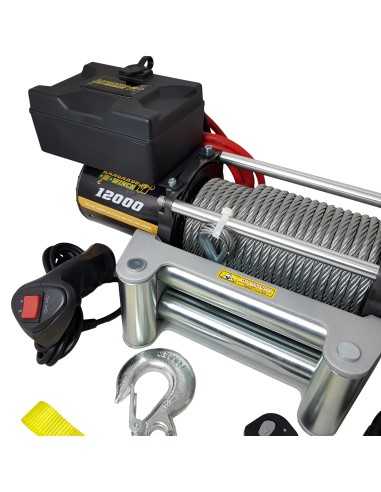 CABRESTANTE WINCH 12K (5440KG) 12V CABLE ACERO KANGAROO WINCH
