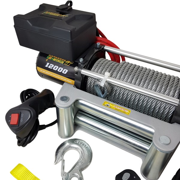 CABRESTANTE WINCH 12K (5440KG) 12V CABLE ACERO KANGAROO WINCH