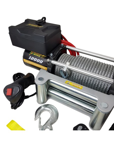 CABRESTANTE WINCH 12K (5440KG) 12V CABLE ACERO KANGAROO WINCH