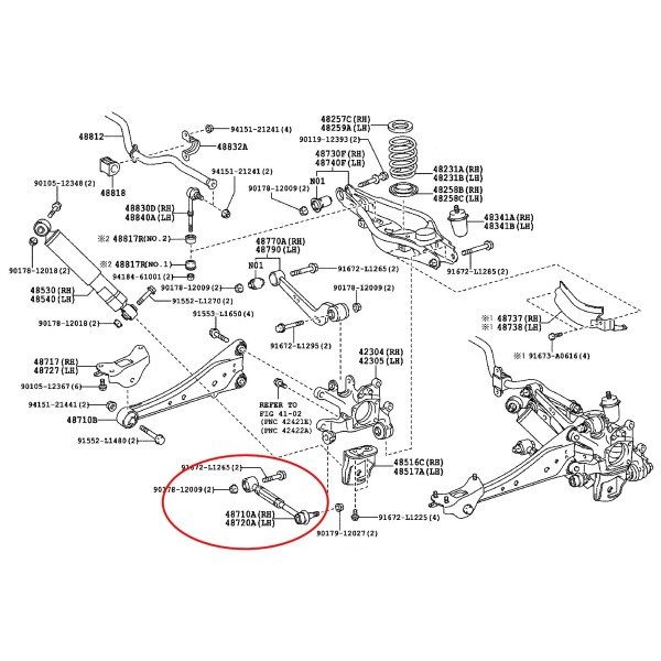 TIRANTE  TRASERO RAV 4 (2005-2010) ORIGINAL TOYOTA LAND CRUISER