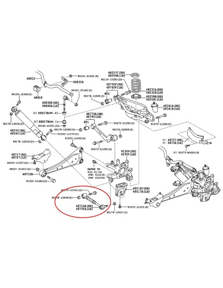 TIRANTE  TRASERO RAV 4 (2005-2010) ORIGINAL TOYOTA LAND CRUISER