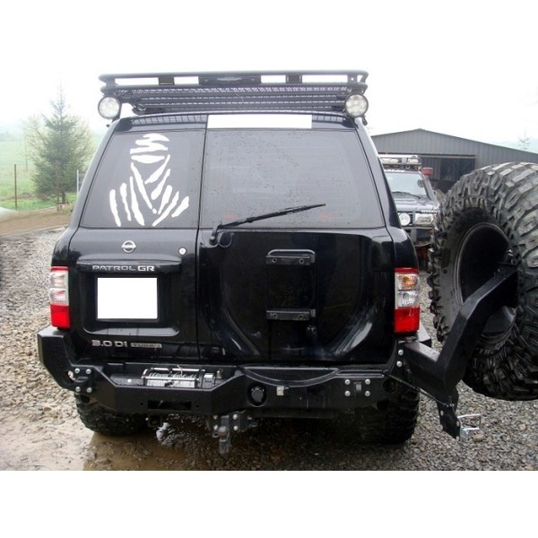 PARACHOQUES TRASERO ACERO REFORZADO PATROL (CON SOPORTE DE WINCH)Y61(97-05) NISSAN