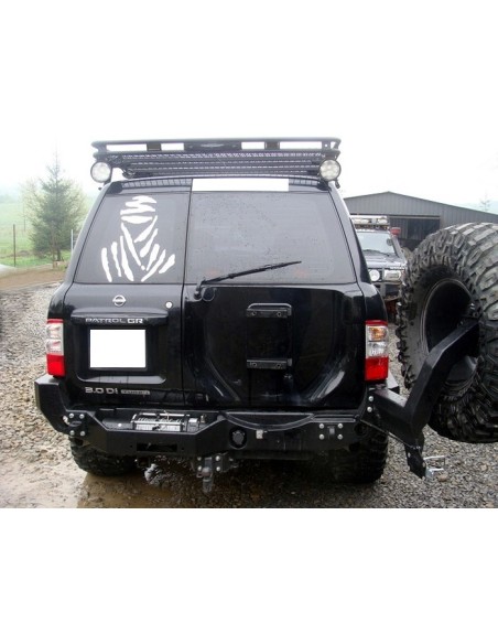 PARACHOQUES TRASERO ACERO REFORZADO PATROL (CON SOPORTE DE WINCH)Y61(97-05) NISSAN