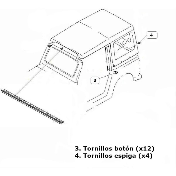 KIT MONTAJE LONA FASTBACK  SUZUKI SAMURAI