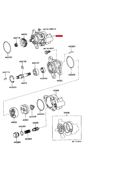 Bomba de dirección asistida Para Toyota Land Cruiser J8 - Original Toyota Land Cruiser
