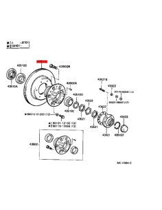 Front brake disc J8 12v (before 08/92) - Original Toyota... 2