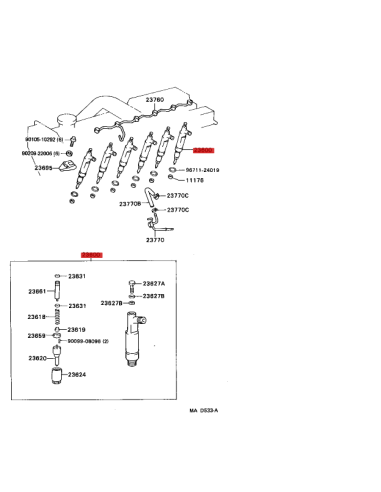 Complete Denso injector J8 12v (before 08/92)...