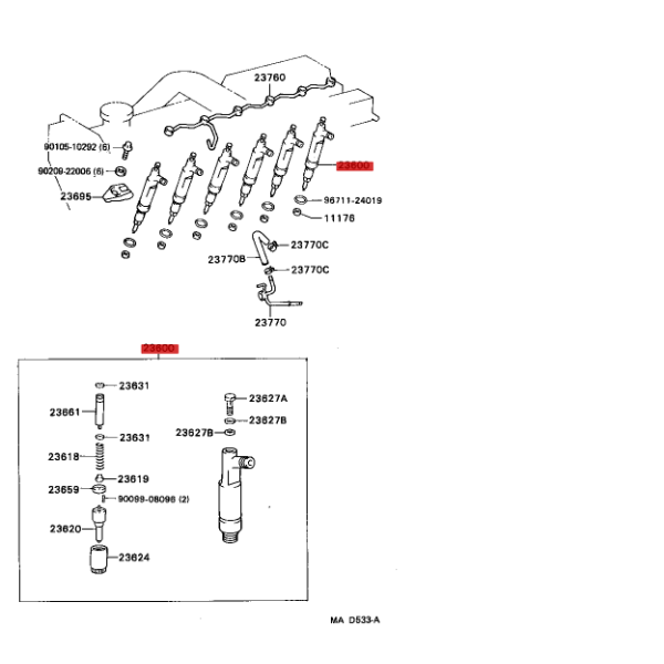 Iniettore completo NUOVO Denso, Per Toyota Land...