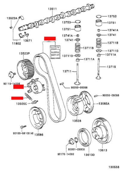 Zahnriemensatz komplett J7 / 8 (12 V) - Original Toyota Land Cruiser