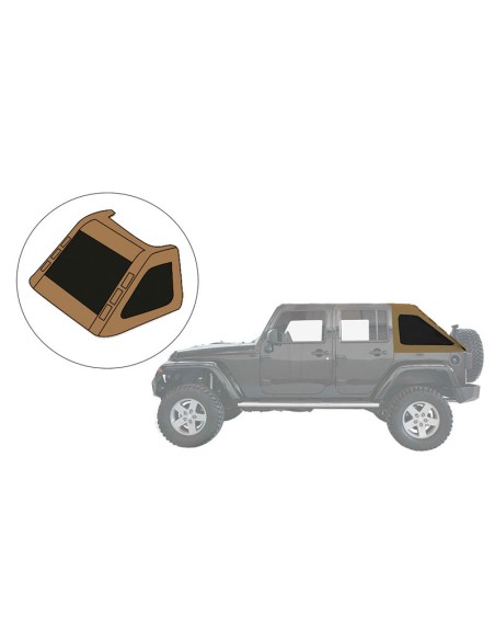 Techo o capote en toile (modèle FASTBACK) Jeep Wrangler JK - Suntop