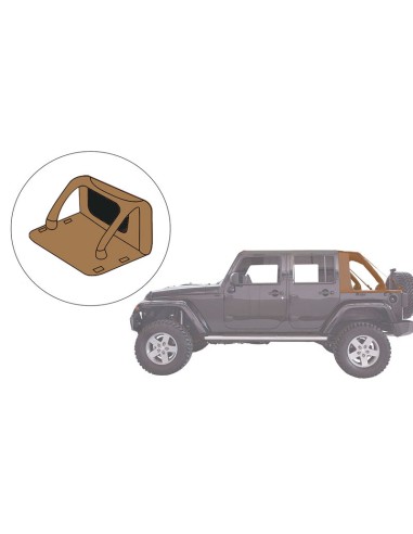 Toit de laine (modèle Cargo) JEEP Wrangler JK - Suntop