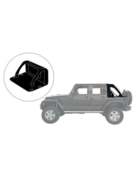 Techo oder Verdeck aus Stoff (Modell CARGO) für Jeep Wrangler JK - Suntop