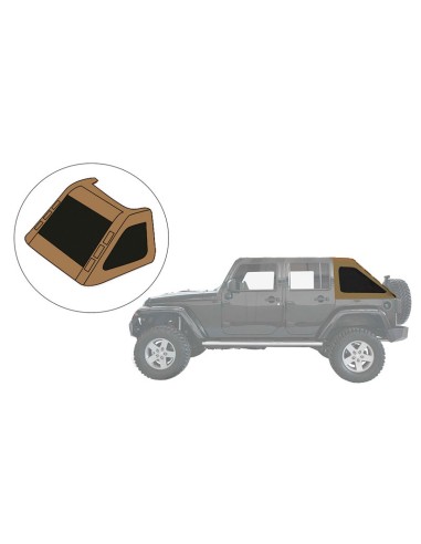 Toit de laine ou capuche (modèle FASTBACK) JEEP Wrangler JL - Suntop