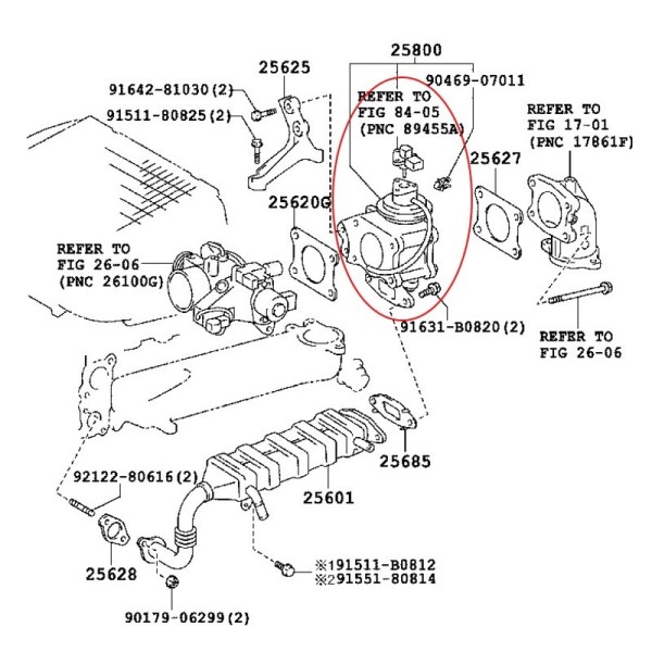 Ventil EGR für Toyota Land Cruiser J12 Ersatz -...