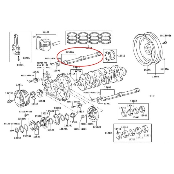 n-1 balance shaft or axle for Toyota Land...