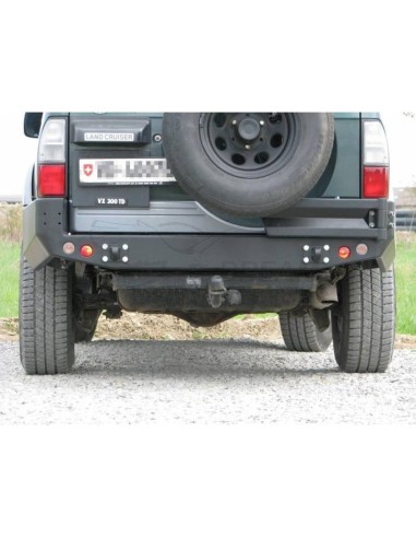 Reinforced steel rear bumper j9 (5 doors with aletines) with pilot holes toyota land cruiser - Fabryka 4x4