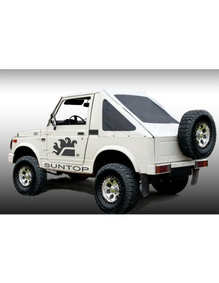 Techo o capote en toile de modèle Fastback (coin) pour Suzuki Samurai SJ - Suntop