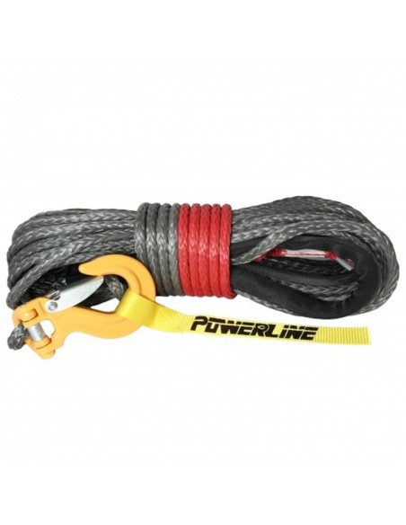 Cable sintetico reforzado 10mm x 28m 10.500kg color gris - Powerline