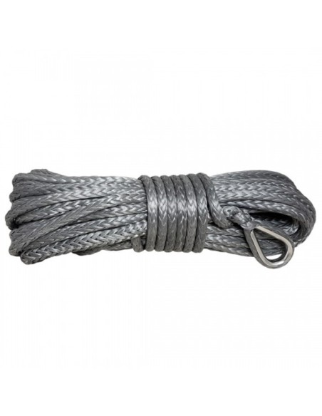 Cavo sintetico rinforzato 10mm x 25m 10.500kg colore grigio - Powerline
