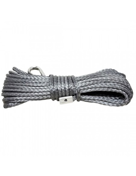 Cavo sintetico rinforzato (ATV / quad) 5mm x 15m 2.900kg colore grigio - Powerline