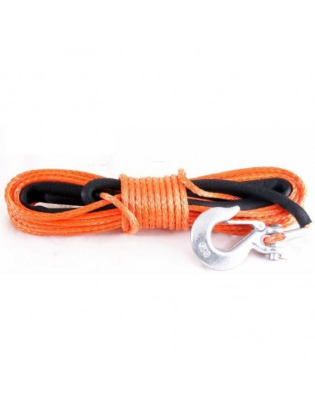 SYNTHETISCHES VERSTÄRKTES SEIL (ATV / QUAD) 6MMx15M 3.600KG ORANGE FARBE POWERLINE