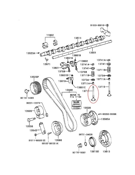 Intake Valve J8 / 10 (24v) - Original Toyota Land Cruiser