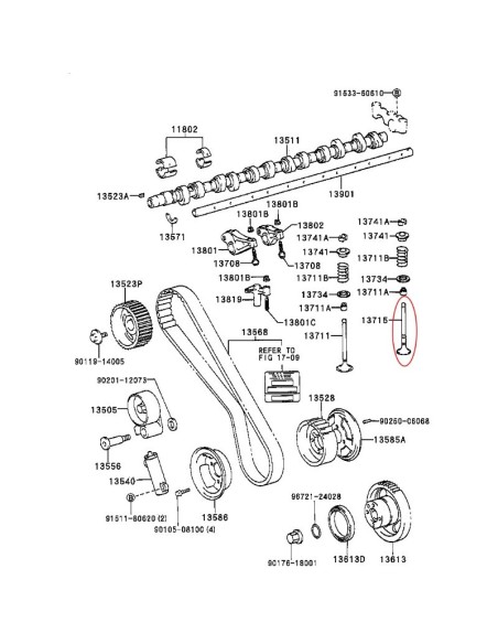 Ventil Auslass J10 (24V) - Original Toyota Land Cruiser