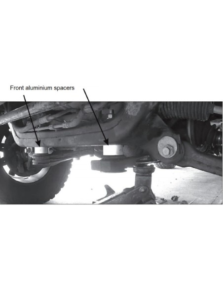 Kit de rebaixamento para melhoria dos ângulos das transmissões, para Toyota Land Cruiser J12 / 15 / FJ / Toyota Hilux - Terrain