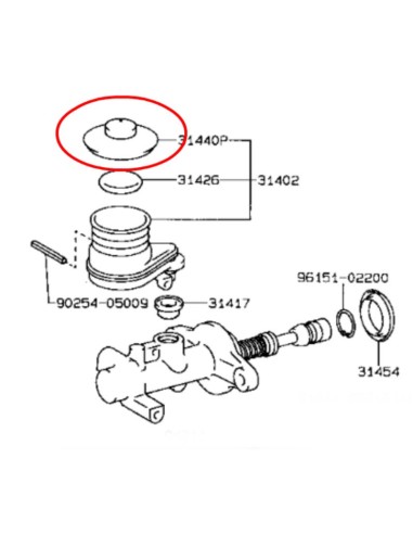 TAPON BOMBA EMBRAGUE J8 ORIGINAL TOYOTA LAND CRUISER