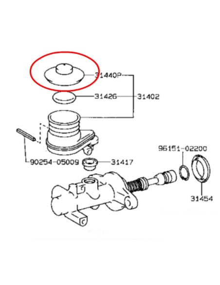 TAPON BOMBA EMBRAGUE J8 ORIGINAL TOYOTA LAND CRUISER