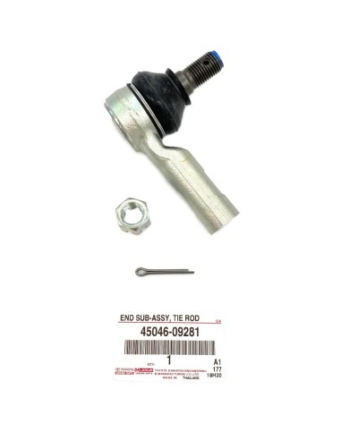 Right or left outer steering rack end for...