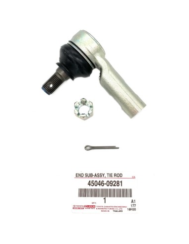 Right or left outer steering rack end for...