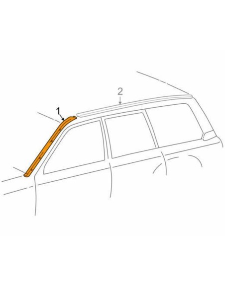 Cornice esterna sinistra Per Toyota Land Cruiser J10 - Originale Toyota Land Cruiser