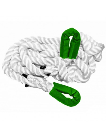 Eslinga o cuerda elástica reforzada 14mm x 8m 4.000kg color blanco - Powerline