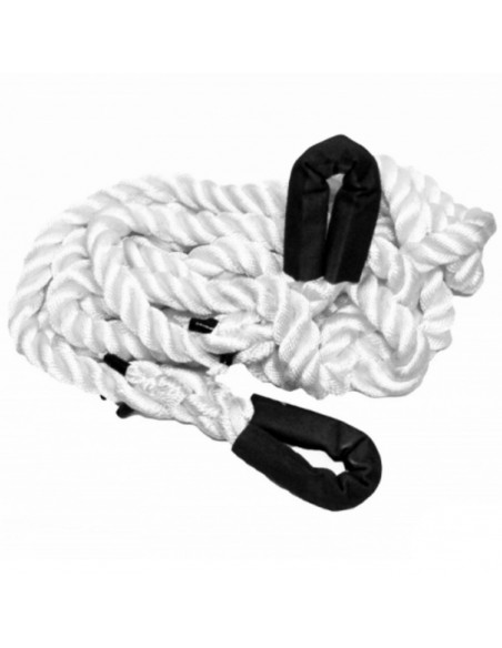 Eslinga o cuerda elástica reforzada 26mm x 5m 12.500kg color blanco - Powerline