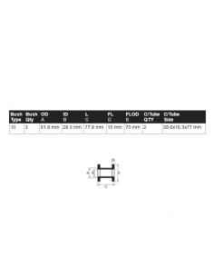 Kit of 2 reinforced lower front control arm silentblocks... 2