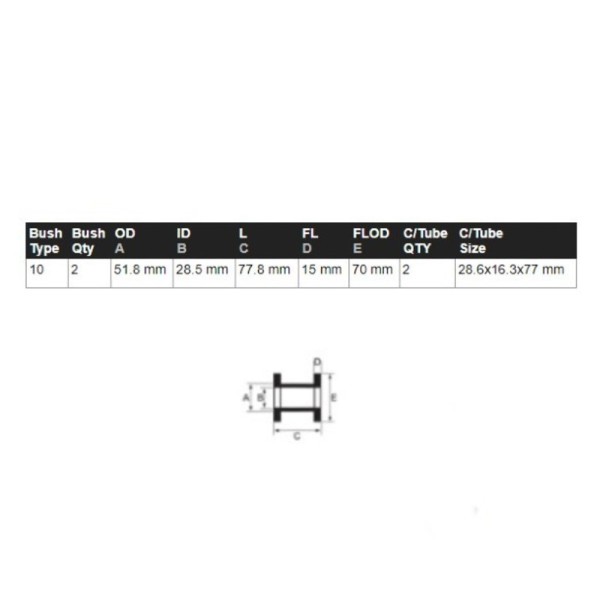 Kit de 2 silentblocks reforzados de trapecio...