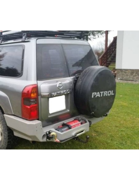 Parachoques trasero de acero reforzado (con soporte de winch) Nissan Patrol Y61 (97 - 12) - Fabryka 4x4