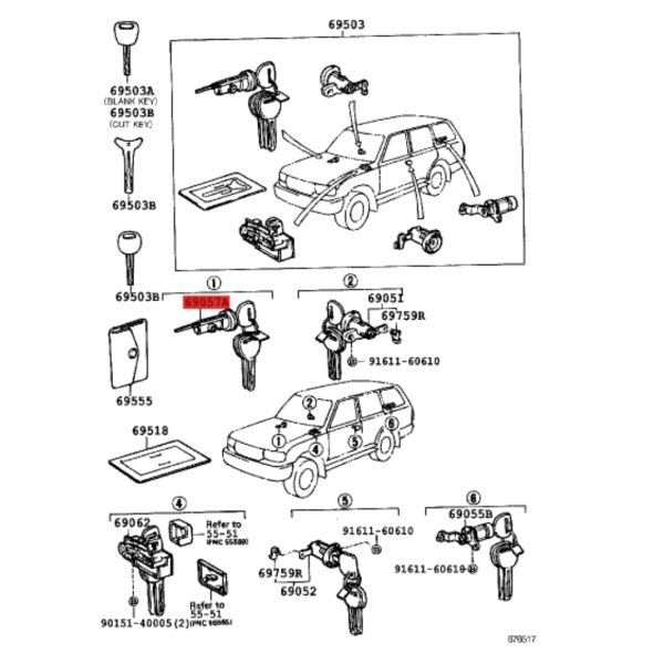 CLAUSOR ARRANQUE J8 ORIGINAL TOYOTA LAND CRUISER