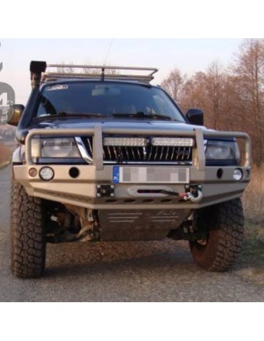 Front bumper reinforced steel with removable bullbar mitsubishi montero sport (96-00) - Fabryka 4x4