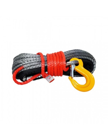 Reinforced synthetic cable (ATV / quad) 6mm x 15m 3,600kg gray color - Powerline