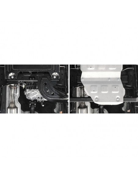 Protección de boîte de vitesses en duraluminio de 6 mm pour Ford Ranger Raptor / px mk2 / 3 - Rival