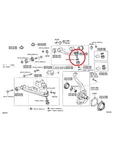 Front upper trapezoid knuckle for J9 - Original Toyota... 2