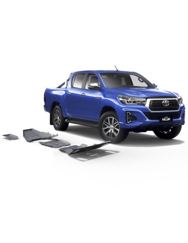 Kit de protection complet 4mm fabriqué en duraluminium (3 protections) toyota hilux revo - Rival