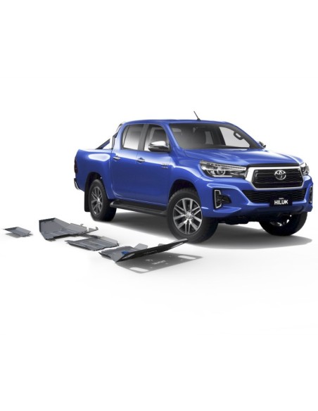 Kit de protección completo 4mm fabricado en duraluminio (3 protecciones) Toyota Hilux Revo - Rival
