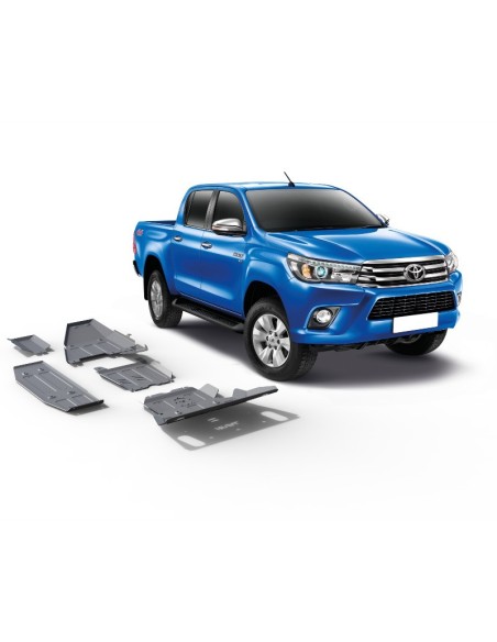 Kompletter 6mm-Schutzkit aus Duraluminium (4 Schutzelemente) Toyota Hilux Revo - Rival