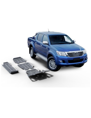 Complete 6mm protection kit manufactured in duraluminium (4 protections) toyota hilux vigo - Rival